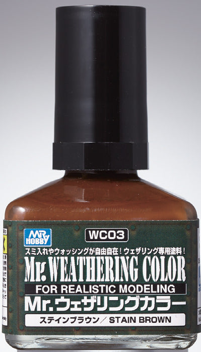 Mr Hobby Mr. Weathering Color - Stain Brown - 40ml | 4973028111507