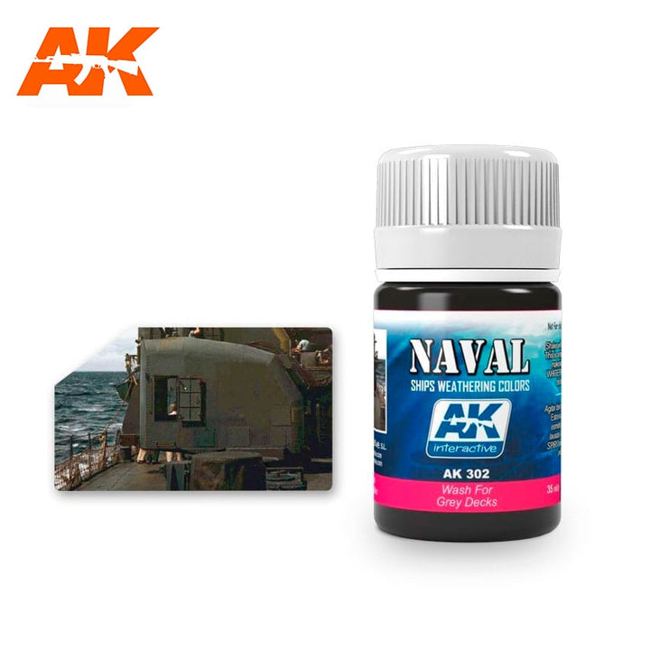 AK Interactive Wash For Grey Decks | 8436535573023