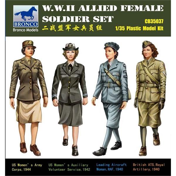 Bronco Models 1/35 WWII Allied Female Soldier Set (4 figures) | 4544032659592