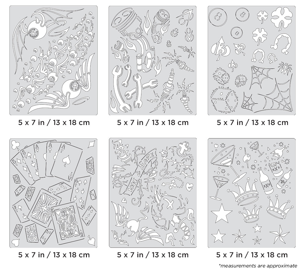 IWATA Artool Kustom FX II Mini Series Freehand Airbrush Template by Craig Fraser | 758240038405