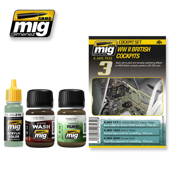 Ammo Mig WWII British Cockpit Weathering Set | 8432074074328