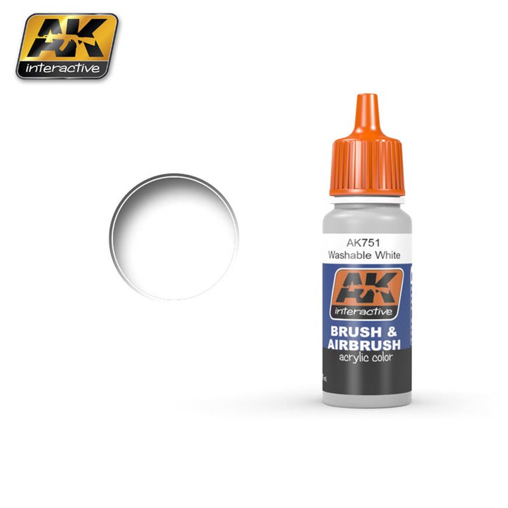 AK Interactive Washable White Paint 17ml | 8436535577519