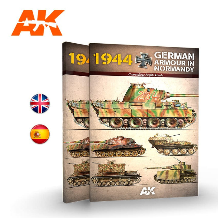 AK Interactive 1944 Guía de Colores de Camuflaje de Blindados Alemanes en Normandía - Spanish [Sale ends when item is out of stock] | 8435568307827