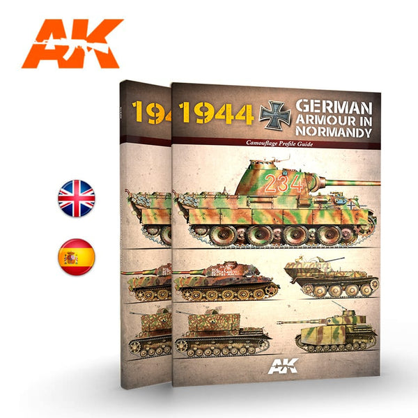 AK Interactive 1944 Guía de Colores de Camuflaje de Blindados Alemanes en Normandía - Spanish