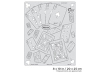 IWATA Artool Kustom Kulture Aces N' Eights Freehand Airbrush Template by Craig Fraser | 758240150183