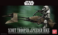 Bandai Scout Trooper & Speeder Bike 'Star Wars', Bandai Star Wars Character Line 1/12 | 4543112966933