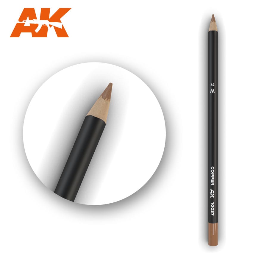 AK Interactive Weathering Pencil - Copper (Box - 5 Units) | 8436564929389