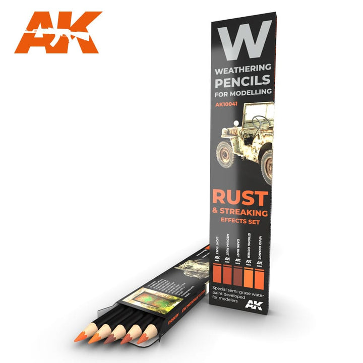 AK Interactive Weathering Pencil Set - Rust and Streaking | 8436564929426