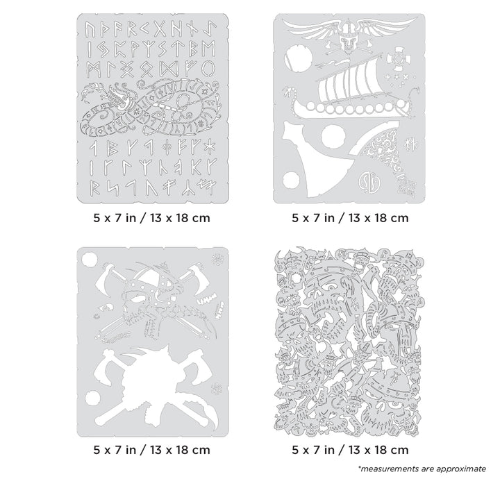 IWATA Artool Viking FX Mini Series Freehand Airbrush Template Set by Craig Fraser | 758240150893