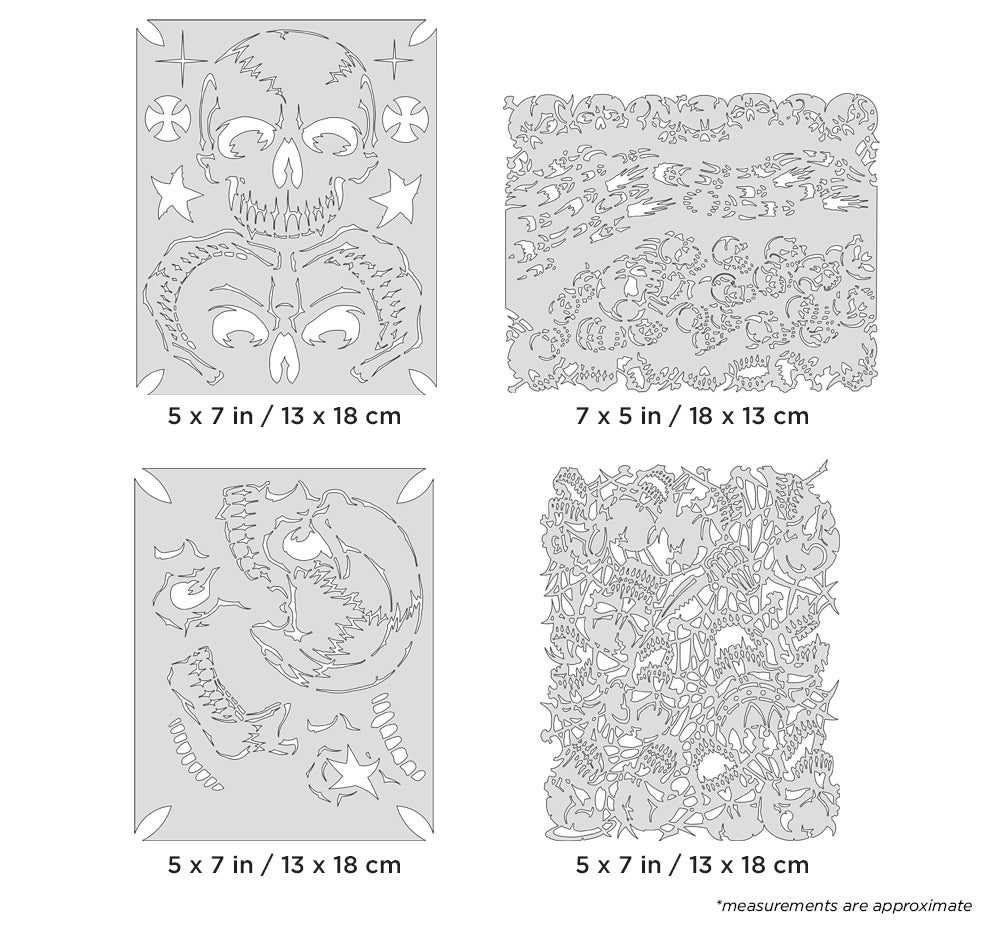 IWATA Artool The Return of Skullmaster Mini Series Set Freehand Airbrush Template by Craig Fraser | 758240038337