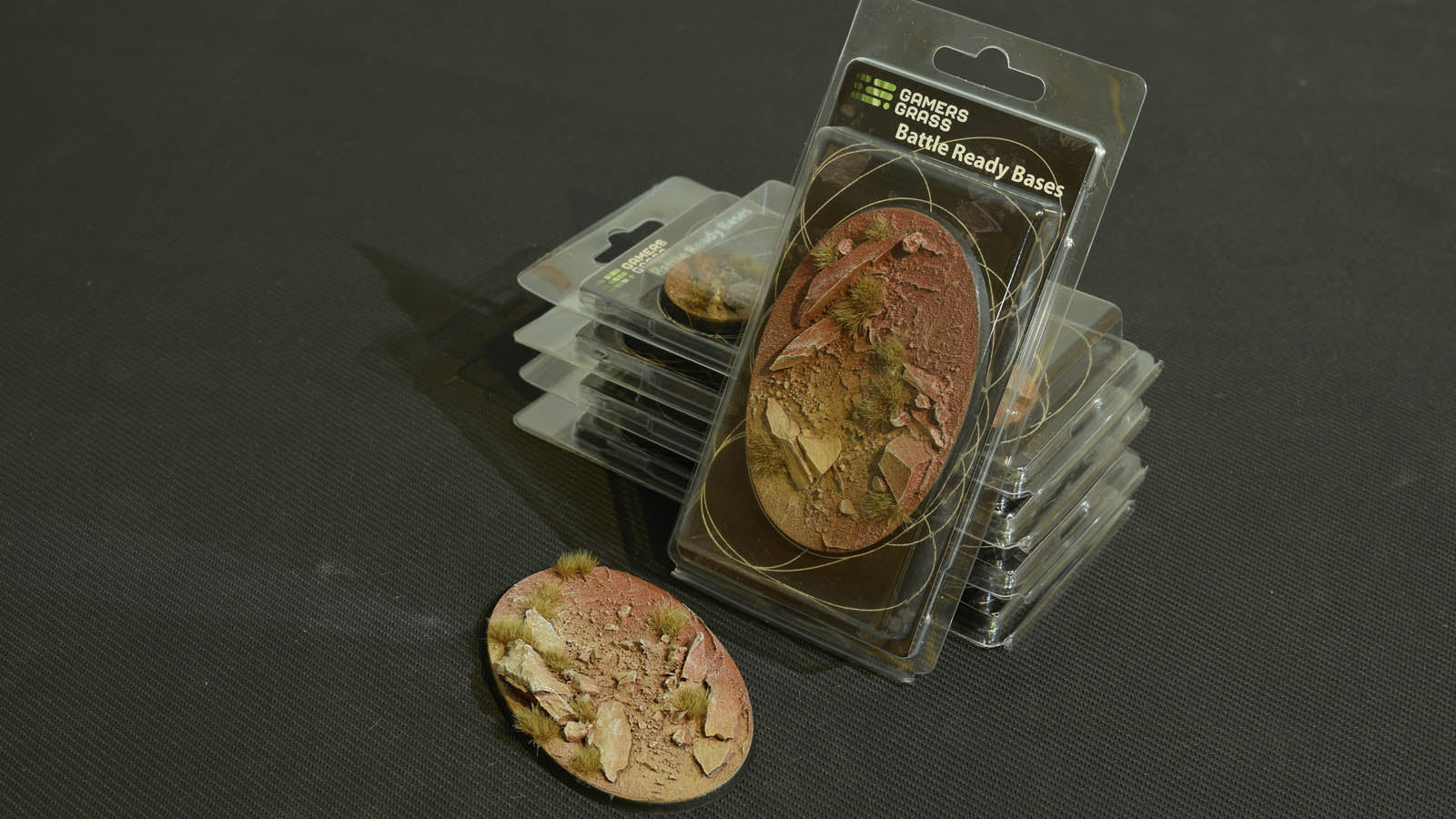 Gamers Grass Battle Ready Bases - Badlands - Oval 105mm (x1) | 738956788870