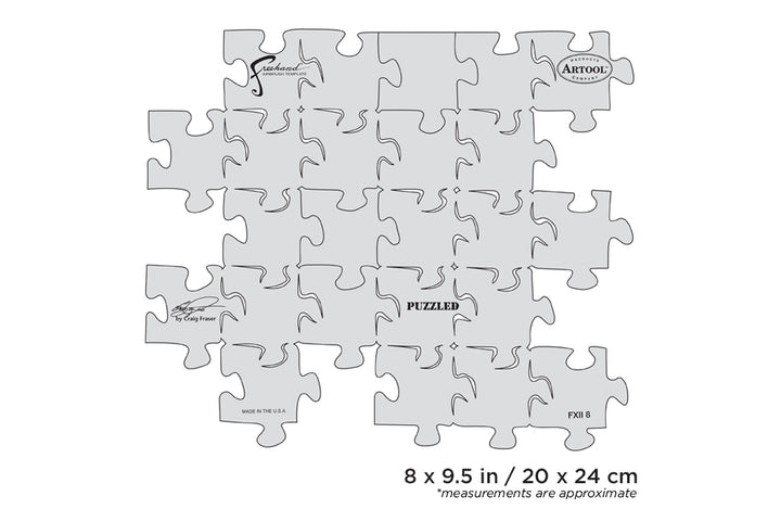 IWATA Artool FX II Puzzled Freehand Airbrush Template by Craig Fraser | 758240138211