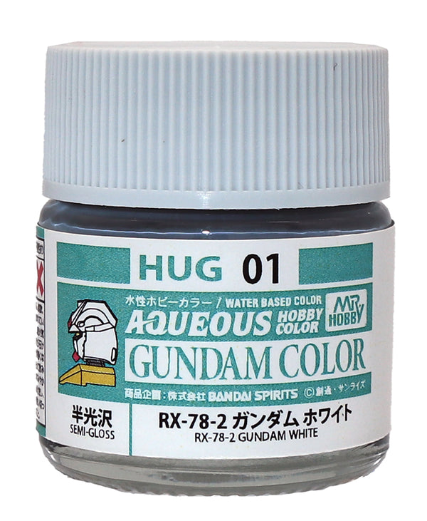 Mr Hobby Aqueous Color HUG01 RX-78-2 Gundam White 10ml Bottle