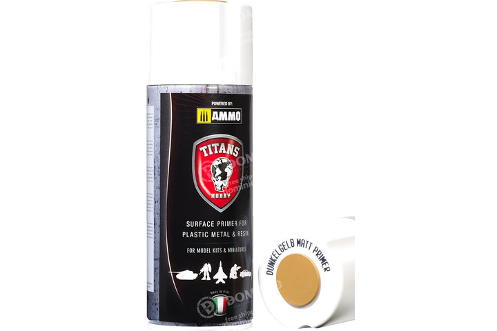 Titans Hobby Desert Yellow Matt Primer, 400ml Spray | 7426842919240