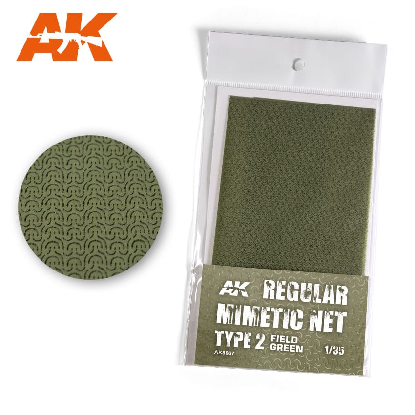 AK Interactive Regular Camouflage Net Type 2 Field Green | 8435568300330