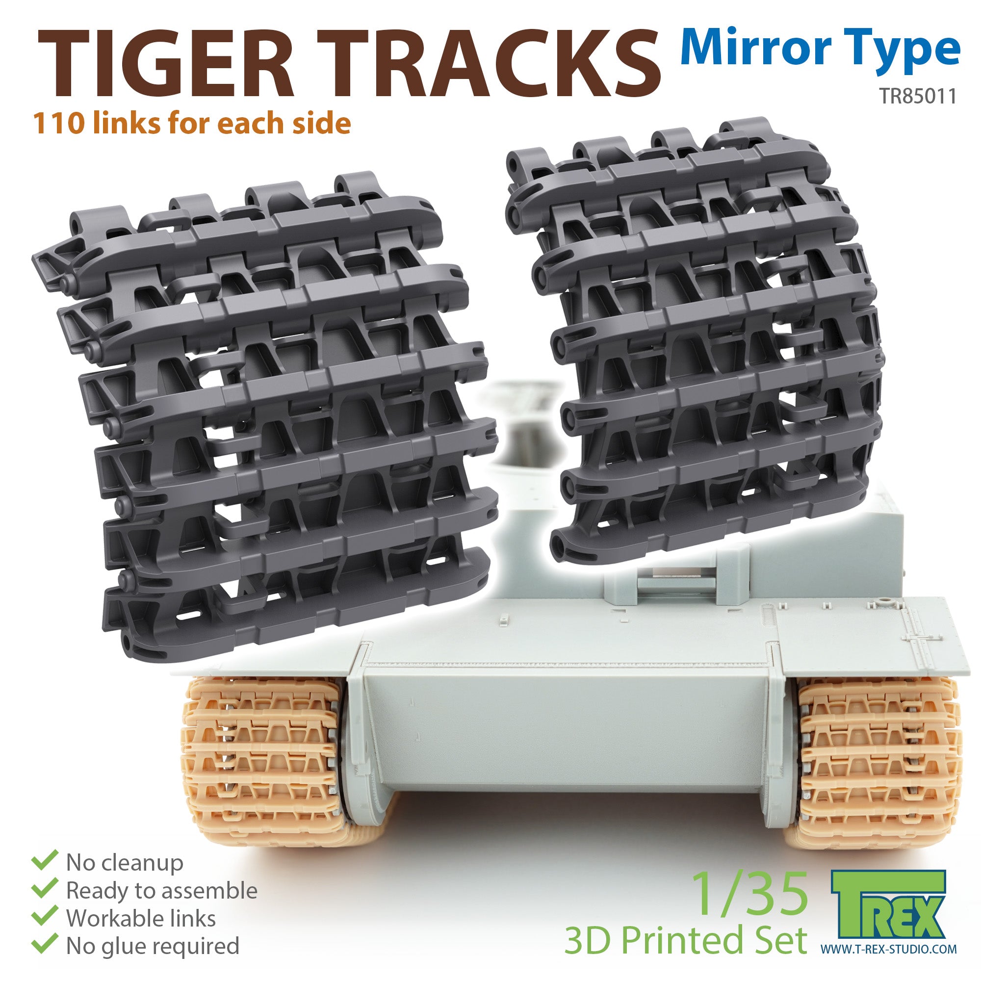 T-Rex Studio 1/35 Tiger Tracks Mirror Type | 6973984751067