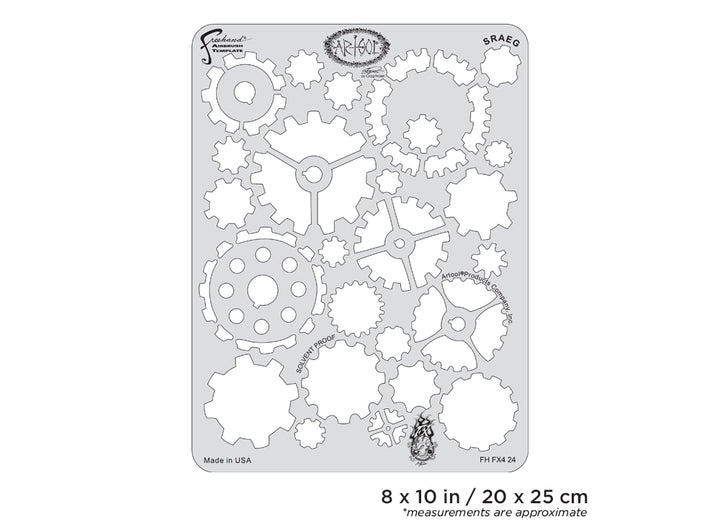 IWATA Artool FX4 Sraeg Freehand Airbrush Template by Craig Fraser | 758240138600
