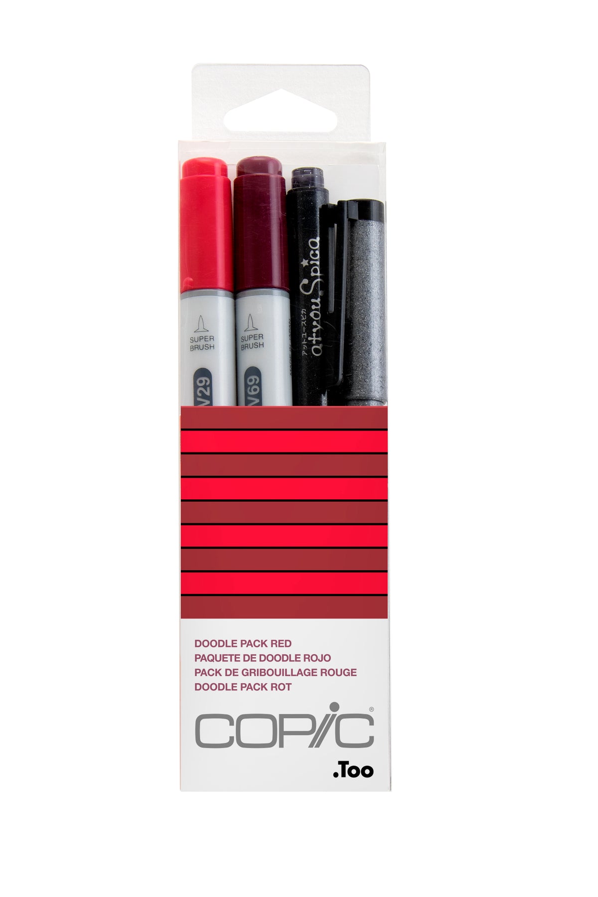 Copic Ciao Marker 4pc Doodle Kit, Red (4511338053836) | P-Rex Hobby