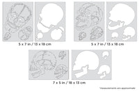 IWATA Artool Horror of Skullmaster Mini Series Set Freehand Airbrush Template by Craig Fraser | 758240038344