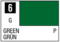 Mr Hobby Mr. Color 6 - Green (Gloss/Primary) - 10ml | 4973028535655