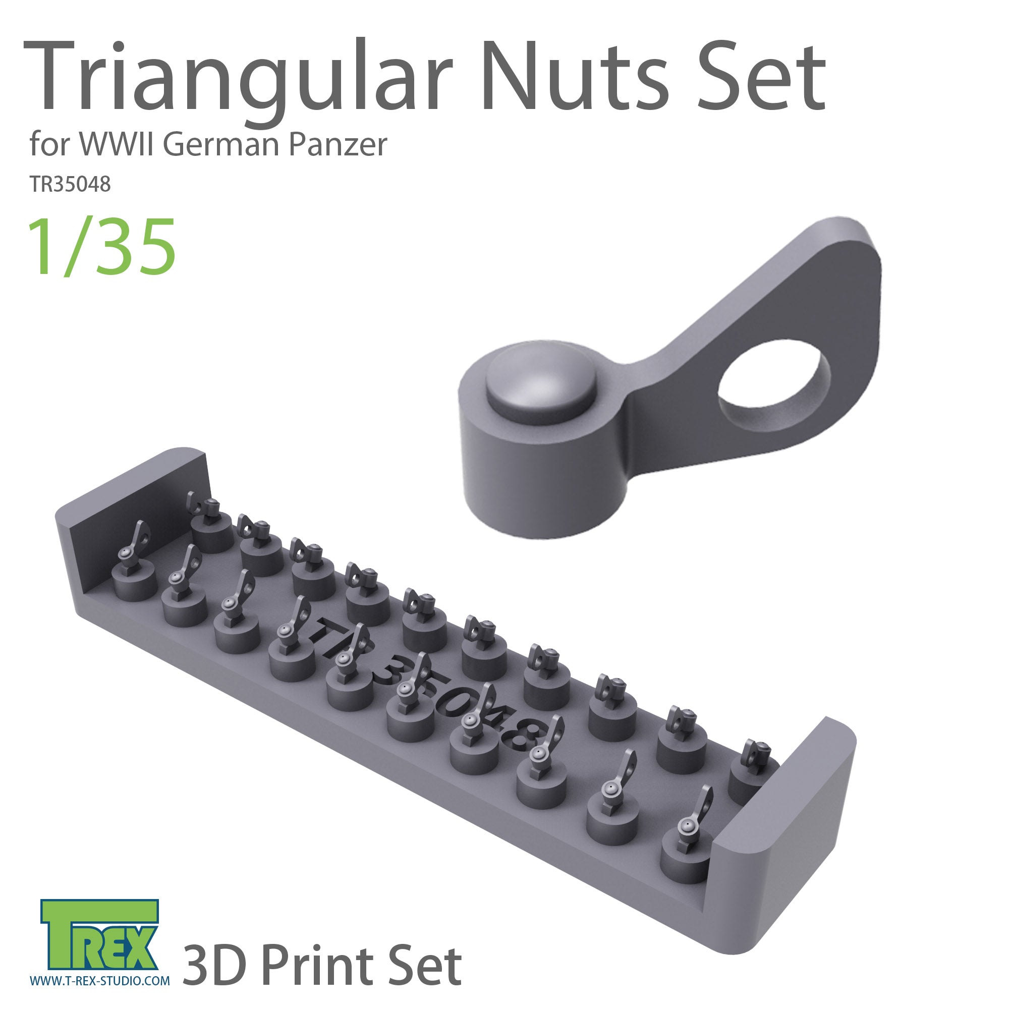 T-Rex Studio 1/35 Triangular Nuts Set for WWII German Panzer | 6973984750695