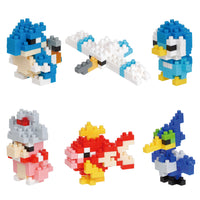 Nanoblock mininano Series, Pokemon Type Water Set 1 (an assortment of 6 characters - Blastoise, Wingull, Piplup, Slowking, Magikarp, Cramorant) | 4972825224571