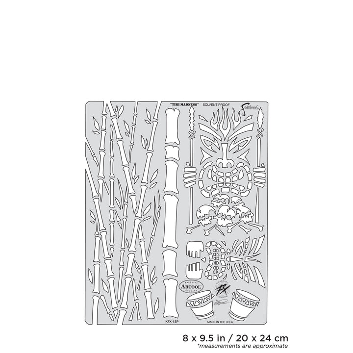 IWATA Artool Kustom FX Tiki-Madness Freehand Airbrush Template by Craig Fraser | 758240138280
