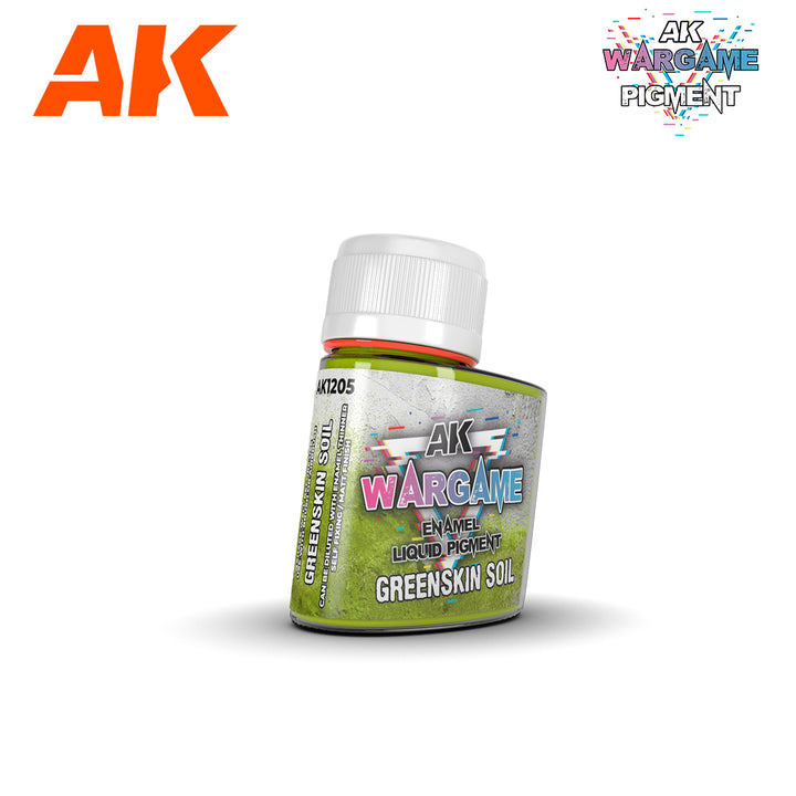AK Interactive Wargame Enamel Liquid Pigments Greenskin Soil 35ml | 8435568330535