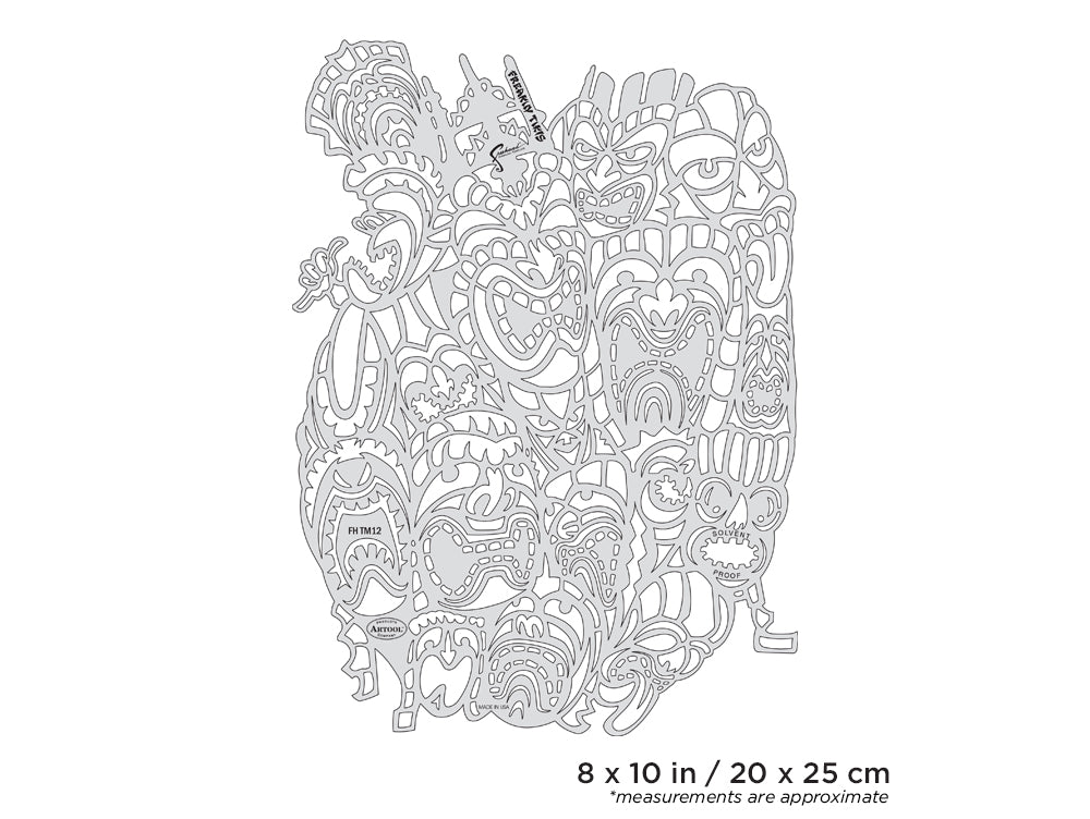 IWATA Artool Tiki Master II Freakin' Tikis Freehand Airbrush Template by Dennis Mathewson | 758240132936