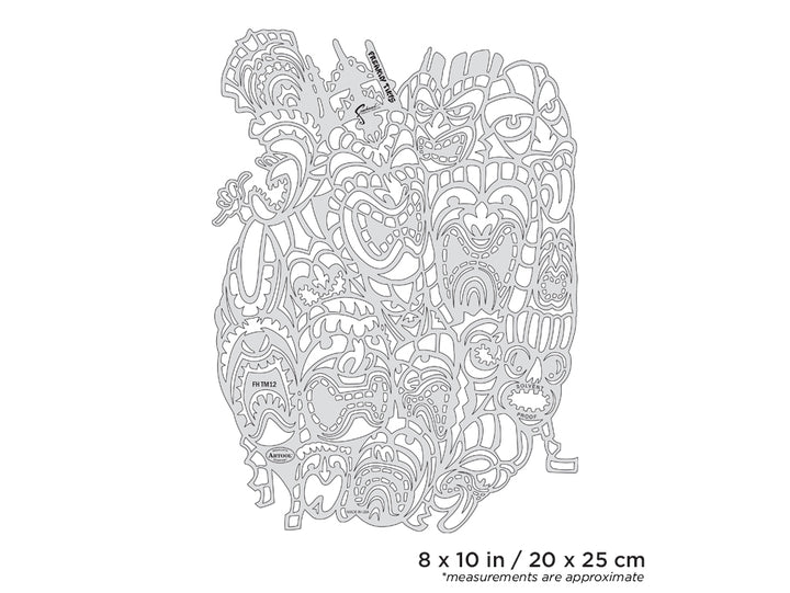 IWATA Artool Tiki Master II Freakin' Tikis Freehand Airbrush Template by Dennis Mathewson | 758240132936