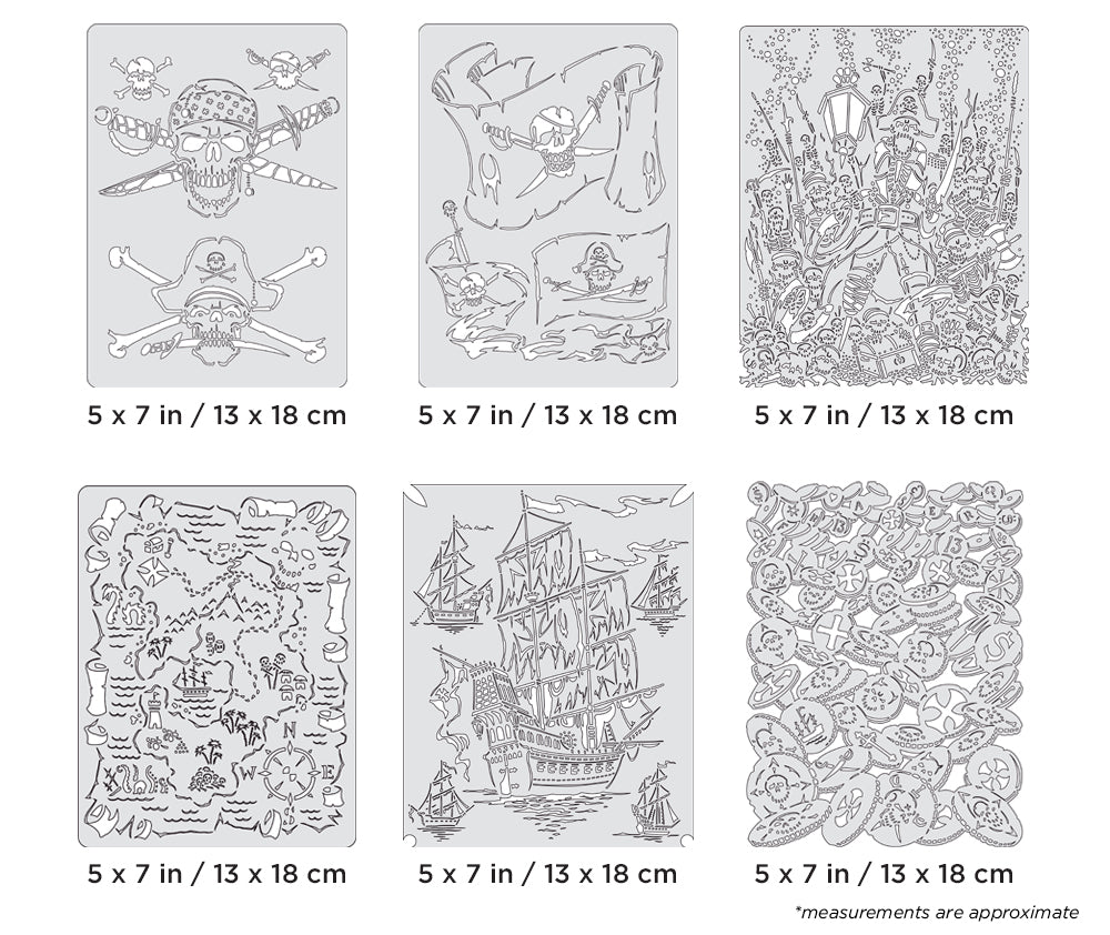 IWATA Artool Piracy Mini Series Set Freehand Airbrush Template by Craig Fraser | 758240150572