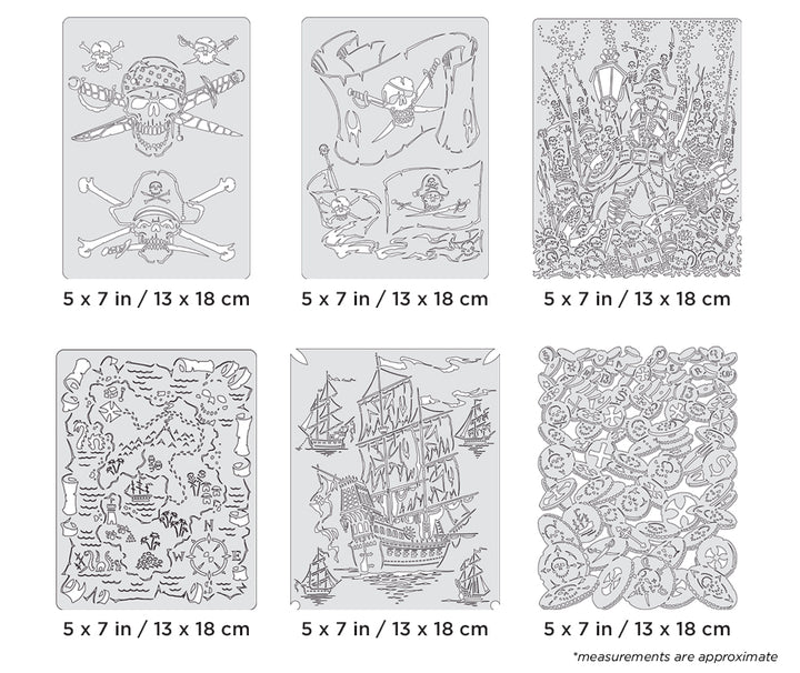 IWATA Artool Piracy Mini Series Set Freehand Airbrush Template by Craig Fraser | 758240150572