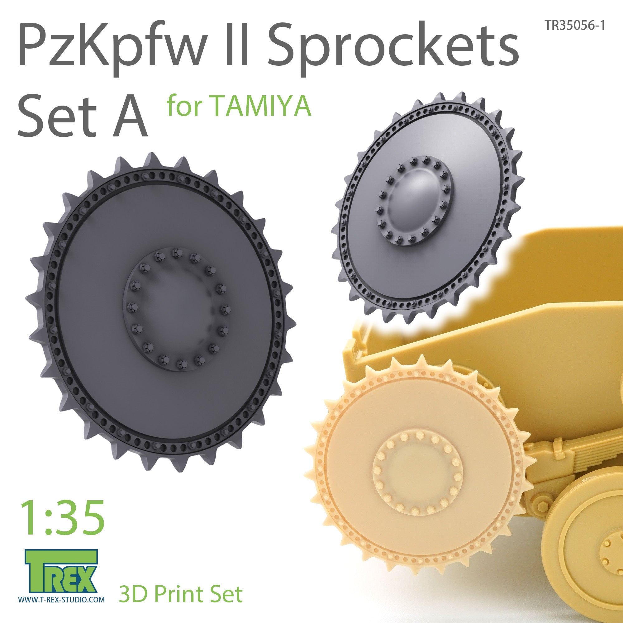T-Rex Studio 1/35 PzKpfw II Sprockets Set A for Tamiya | 6973984750961
