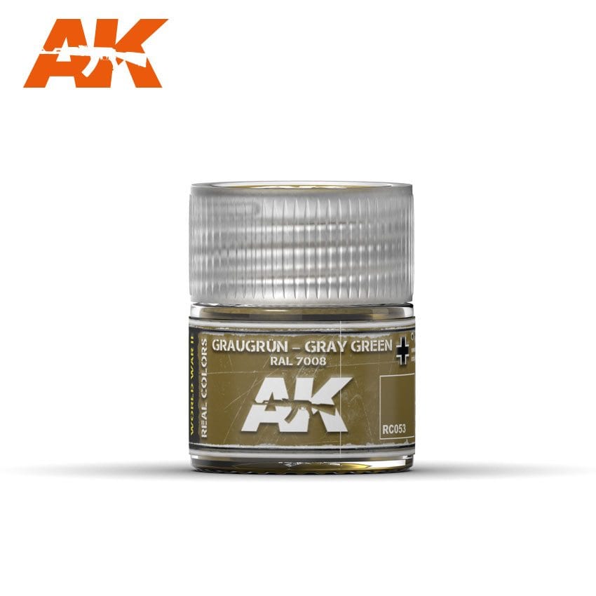 AK Interactive Real Colors Graugrn-Gray Green RAL 7008 10ml | 8436564922861
