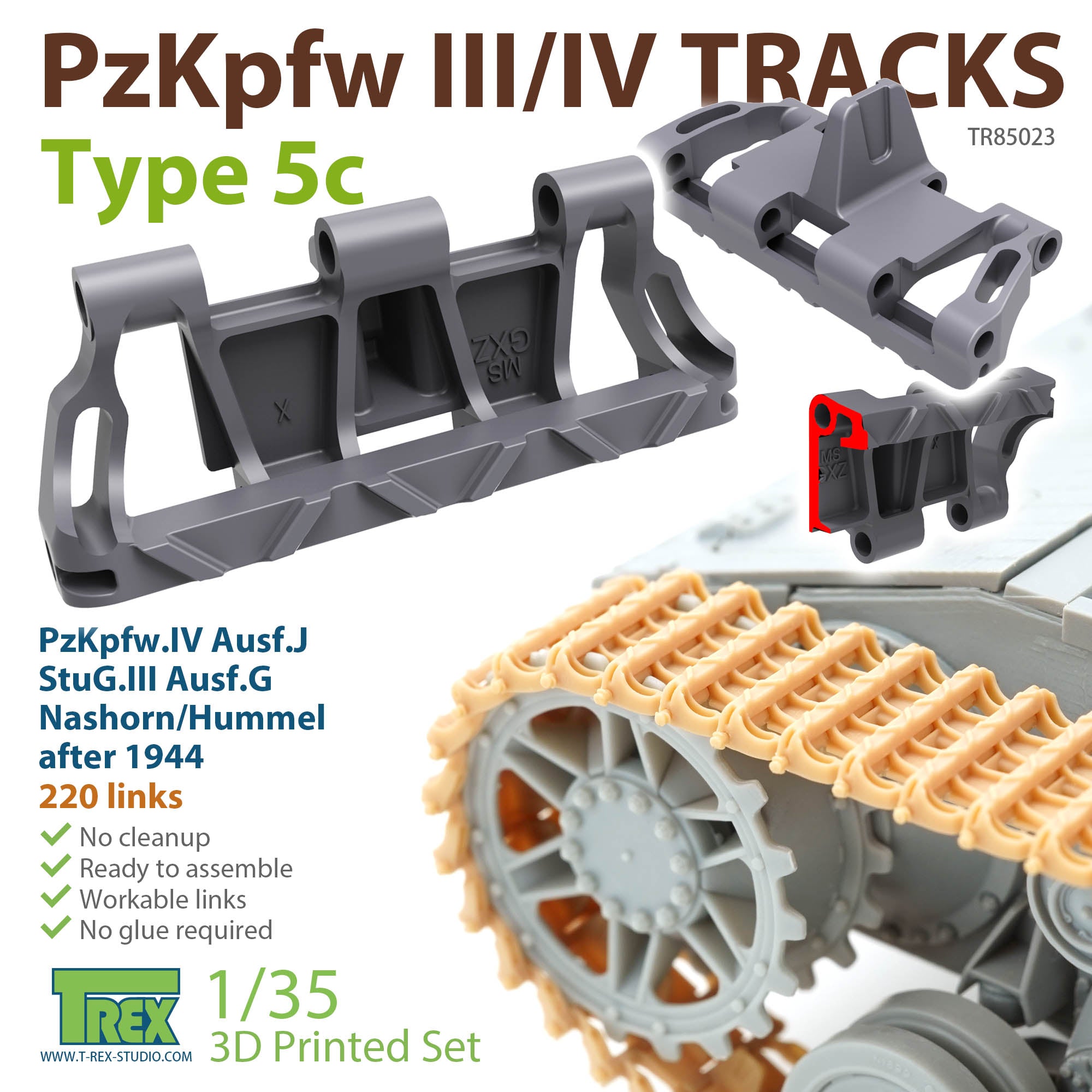 T-Rex Studio 1/35 PzKpfw.III/IV Tracks Type 5c | 6973984751173