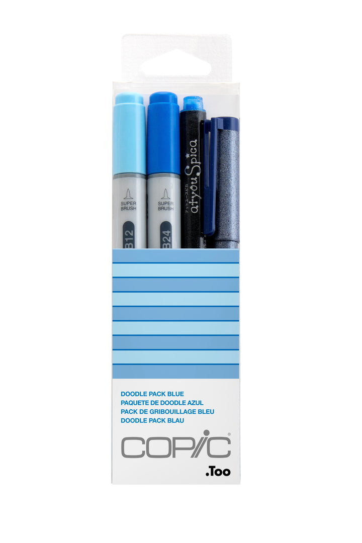 Copic Ciao Marker 4pc Doodle Kit, Blue | 4511338053874