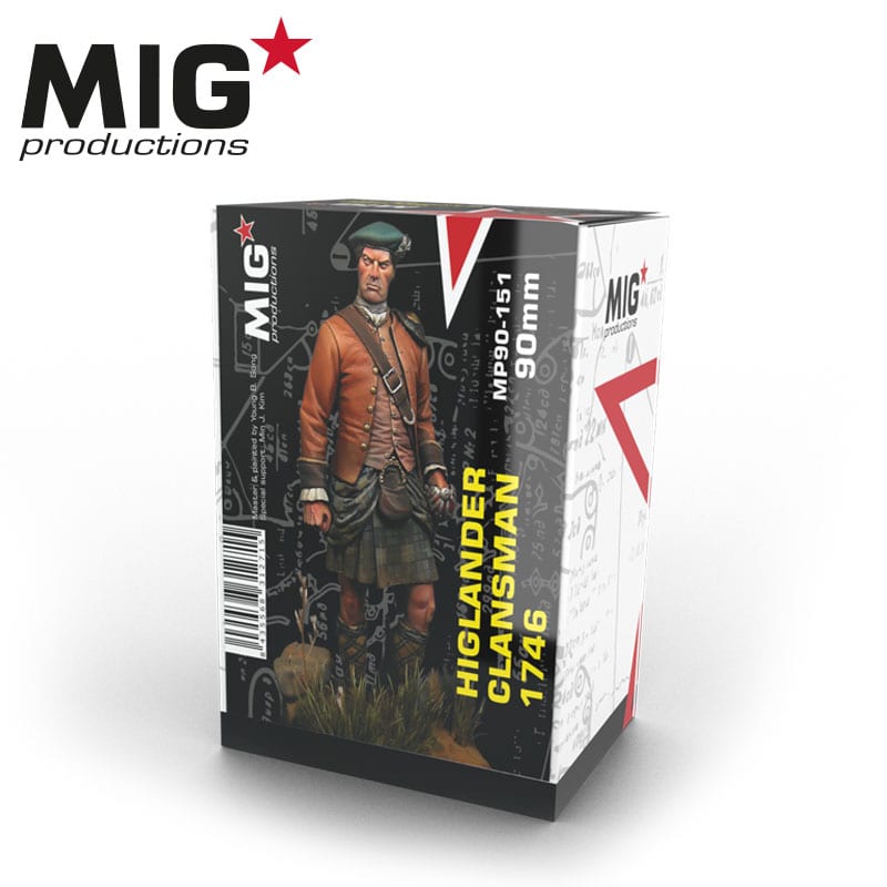 MIG 90mm Productions Highlander Clansman 1746 Resin Figure | 8435568312715