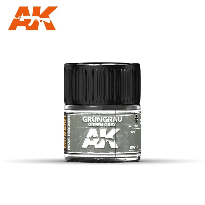 AK Interactive Real Colors Grungrau-Green Grey RAL 7009 (MODERN) 10ml | 8436564925121