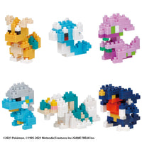 Nanoblock mininano Series, Pokemon Type Dragon Set 1 (an assortment of 6 characters - Dragonite, Dratini, Goodra, Bagon, Drampa, Garchomp) | 4972825224595