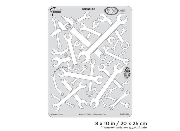 IWATA Artool FX4 Wrenched Freehand Airbrush Template by Craig Fraser | 758240138587