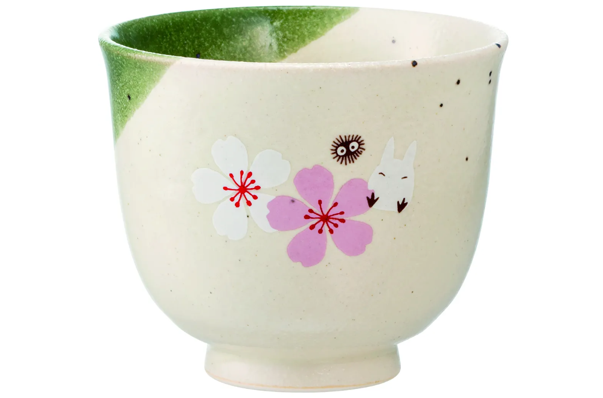 Skater Totoro Traditional Japanese Dish Series - Teacup (Sakura/Cherry Blossom) "My Neighbor Totoro" | 4973307544255