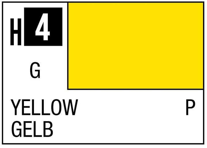 Mr Hobby Aqueous Color H4 Gloss Yellow 10ml Bottle | 4973028738353