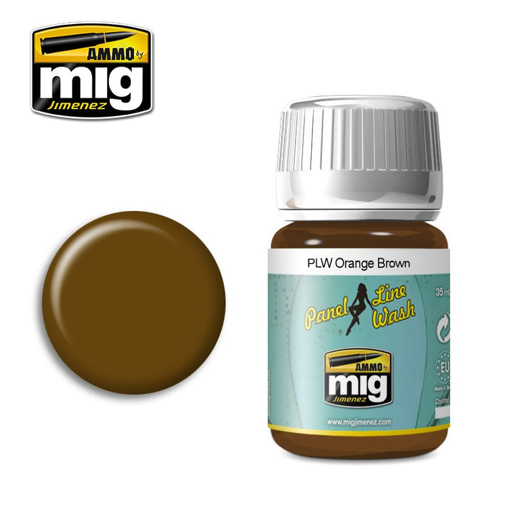Ammo Mig Orange Brown Panel Line Wash | 8432074016168