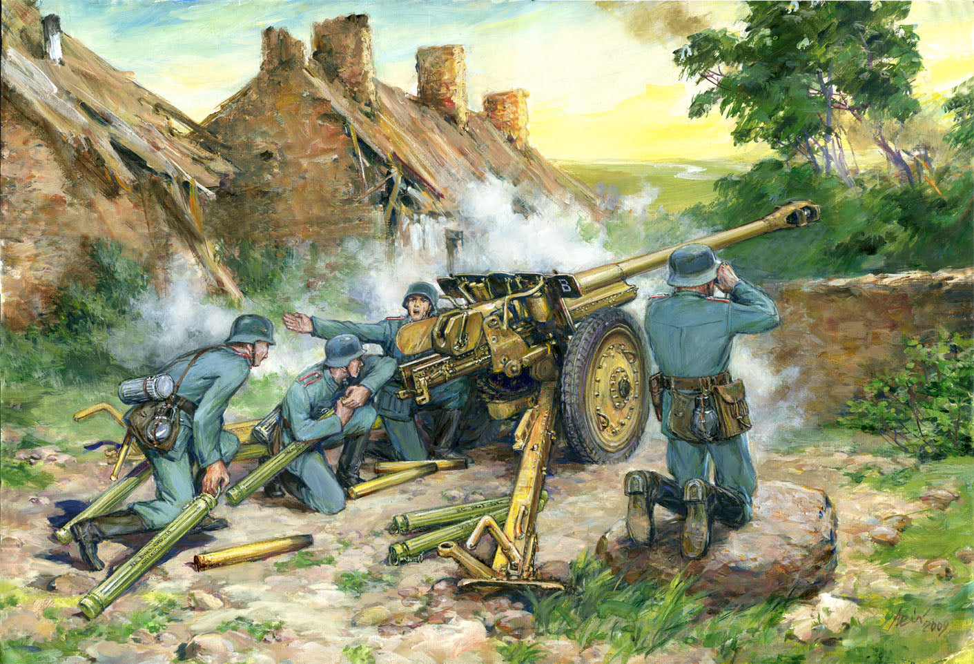 ICM 1/35 7.62 cm Pak 36(r) with German Crew (4 figures) | 4823044401253