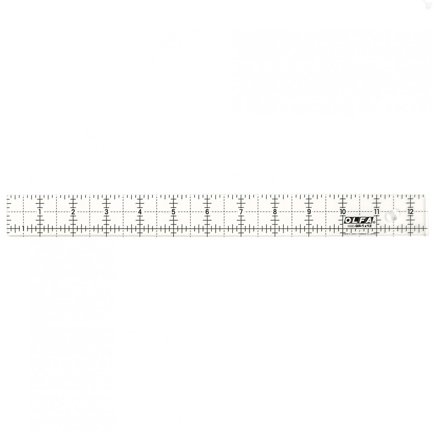 OLFA QR-1x12 1' x 12' Non-Slip Frosted Acrylic Ruler | 91511300819