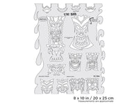 IWATA Artool Tiki Master Tiki Bar Freehand Airbrush Template by Dennis Mathewson | 758240132851