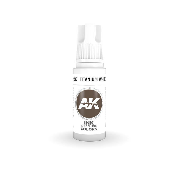 AK Interactive 3G Acrylic Titanium White INK 17ml | 8435568304635