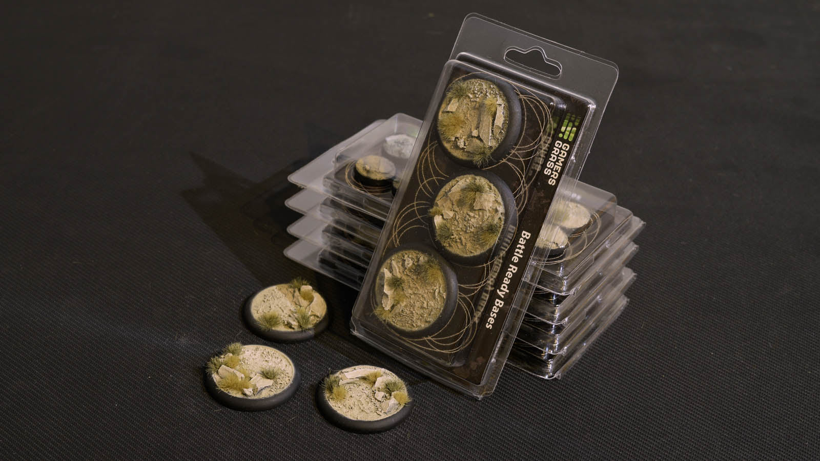 Gamers Grass Battle Ready Bases - Arid - Round Lip 50mm (x3) | 738956788733