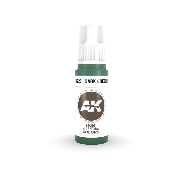 AK Interactive 3G Acrylic Dark Green INK 17ml | 8435568304598