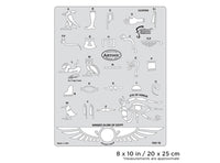 IWATA Artool FX3 Glyphs Freehand Airbrush Template by Craig Fraser | 758240138426